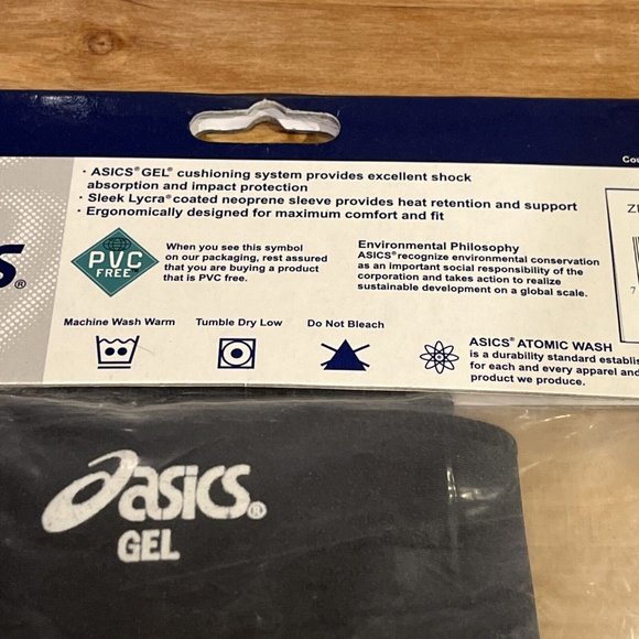 Asics GEL Lycra Knee Pads Adult Size XS Black Sport Slip On Extra Small - Picture 5 of 7